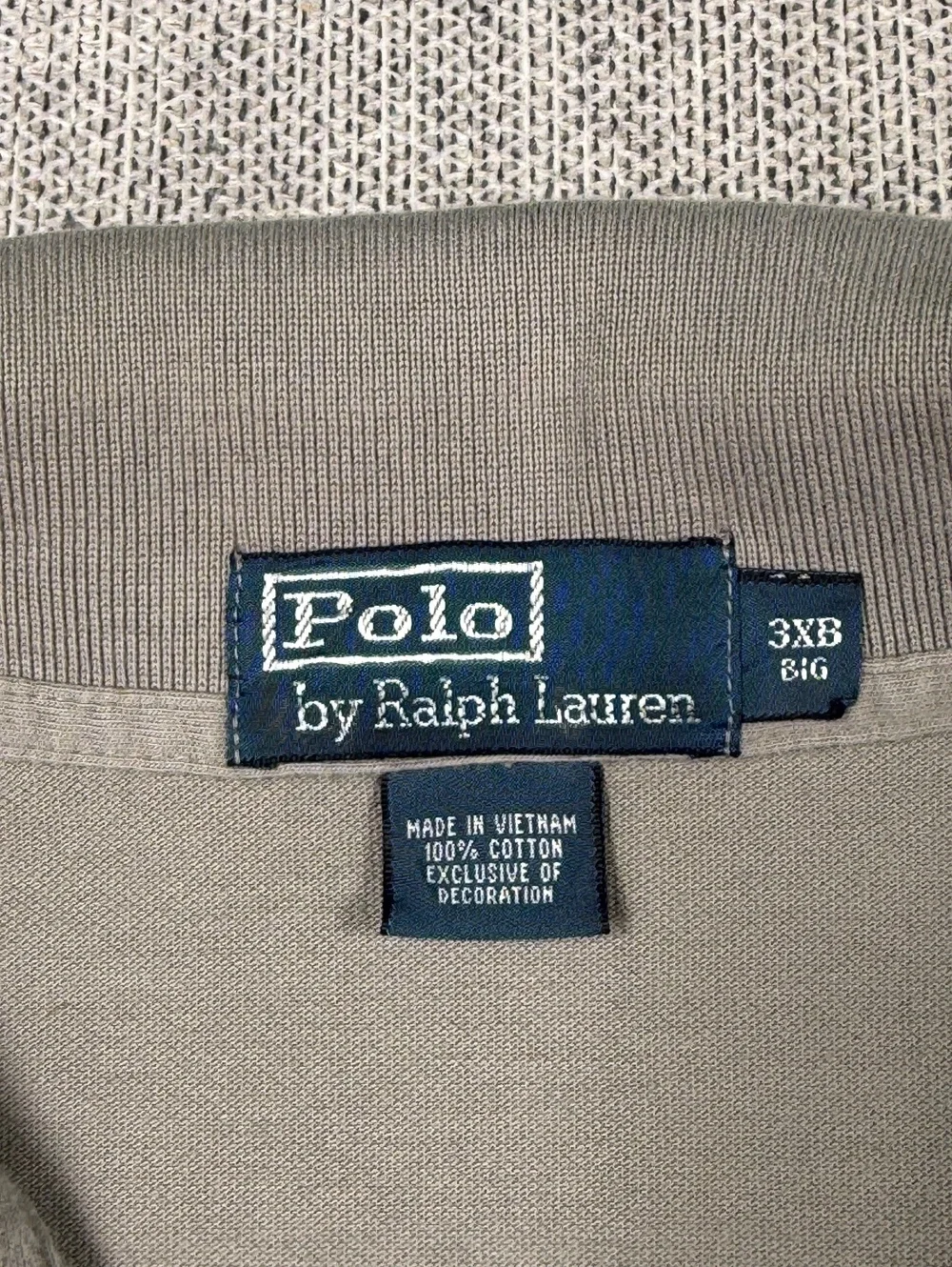 Polo Ralph Lauren Men's 3XB Big Cotton Polo Shirt Gray